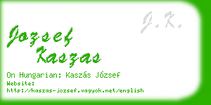 jozsef kaszas business card
